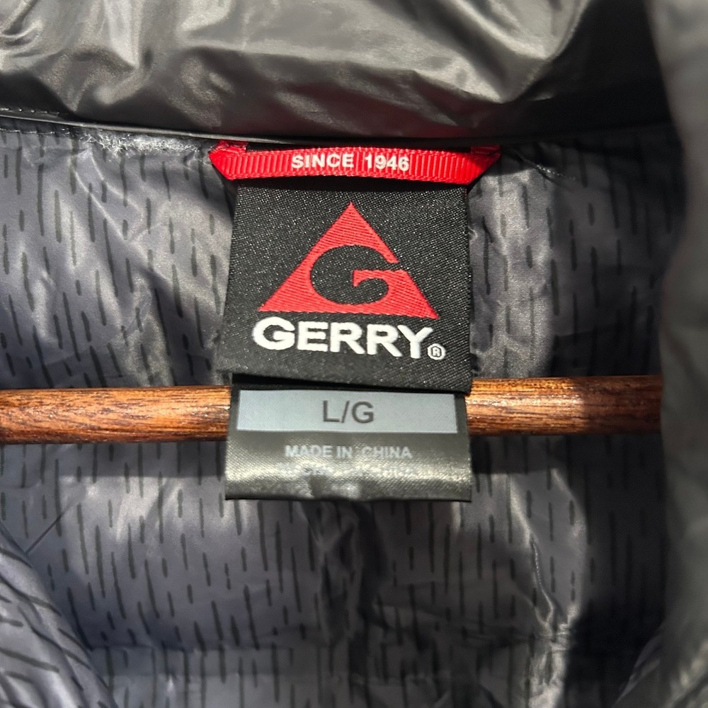Gerry Puffer Vest Large Black Lightweight Quilted Zip Front Packable Outdoor‎ - Picture 5 of 9